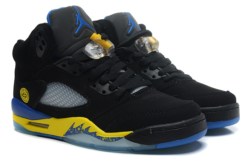 Air Jordan 5 Mens Shoes Aaa Black/Yellow/Blue Online